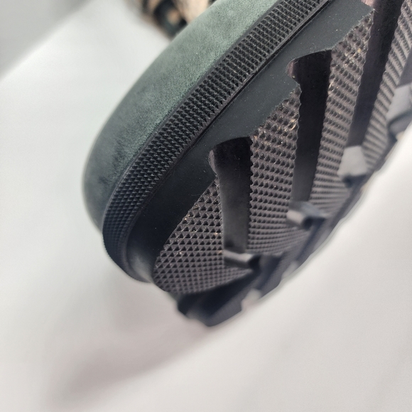 SOREL Lexie Wedge Felt Heel Dark Slate Leather Lace Up Boot Size 11 - Picture 14 of 15